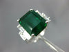 GIA EXTRA LARGE 9.62CT DIAMOND & AAA EMERALD 18KT WHITE GOLD 3D ENGAGEMENT RING