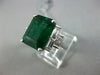 GIA EXTRA LARGE 9.62CT DIAMOND & AAA EMERALD 18KT WHITE GOLD 3D ENGAGEMENT RING