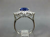 GIA LARGE 8.60CT DIAMOND & AAA SAPPHIRE 18KT WHITE GOLD OVAL & PEAR FLOWER RING