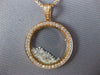 ESTATE LARGE 1.06CT DIAMOND 18KT ROSE GOLD 3D CIRCLE OF LIFE FLOATING PENDANT