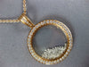 ESTATE LARGE 1.06CT DIAMOND 18KT ROSE GOLD 3D CIRCLE OF LIFE FLOATING PENDANT