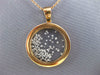 ESTATE LARGE 1.06CT DIAMOND 18KT ROSE GOLD 3D CIRCLE OF LIFE FLOATING PENDANT