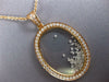 ESTATE LARGE 1.07CT DIAMOND 18KT ROSE GOLD 3D OVAL FLOATING PENDANT