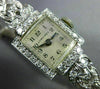 ANTIQUE LARGE LONGINES .60CT OLD MINE DIAMOND PLATINUM 3D ART DECO WATCH #20386
