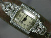 ANTIQUE LARGE LONGINES .60CT OLD MINE DIAMOND PLATINUM 3D ART DECO WATCH #20386