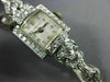 ANTIQUE LARGE LONGINES .60CT OLD MINE DIAMOND PLATINUM 3D ART DECO WATCH #20386