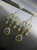 ESTATE LARGE 3.25CT WHITE & FANCY YELLOW DIAMOND 18KT TWO TONE GOLD 3D EARRINGS