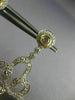 ESTATE LARGE 3.25CT WHITE & FANCY YELLOW DIAMOND 18KT TWO TONE GOLD 3D EARRINGS