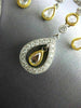 ESTATE LARGE 3.25CT WHITE & FANCY YELLOW DIAMOND 18KT TWO TONE GOLD 3D EARRINGS