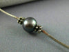 ESTATE AAA TAHITIAN PEARL SILVER CLASSIC BY THE YARD FLOWER LOVE NECKLACE #24384