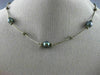 ESTATE AAA TAHITIAN PEARL SILVER CLASSIC BY THE YARD FLOWER LOVE NECKLACE #24384