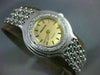 LONG GENEVE 3.0CT DIAMOND 14KT WHITE GOLD ROUND GOLD FACE CLASSIC WATCH #22282