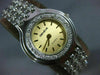 LONG GENEVE 3.0CT DIAMOND 14KT WHITE GOLD ROUND GOLD FACE CLASSIC WATCH #22282