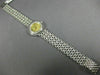 LONG GENEVE 3.0CT DIAMOND 14KT WHITE GOLD ROUND GOLD FACE CLASSIC WATCH #22282