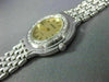 LONG GENEVE 3.0CT DIAMOND 14KT WHITE GOLD ROUND GOLD FACE CLASSIC WATCH #22282