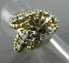 ESTATE LARGE 1.25CT DIAMOND 14KT TWO TONE GOLD 3D HEART SHAPE SEMI MOUNT RING