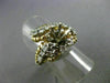 ESTATE LARGE 1.25CT DIAMOND 14KT TWO TONE GOLD 3D HEART SHAPE SEMI MOUNT RING