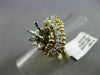 ESTATE LARGE 1.25CT DIAMOND 14KT TWO TONE GOLD 3D HEART SHAPE SEMI MOUNT RING