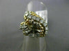 ESTATE LARGE 1.25CT DIAMOND 14KT TWO TONE GOLD 3D HEART SHAPE SEMI MOUNT RING