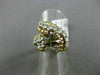 ESTATE LARGE 1.25CT DIAMOND 14KT TWO TONE GOLD 3D HEART SHAPE SEMI MOUNT RING
