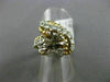 ESTATE LARGE 1.25CT DIAMOND 14KT TWO TONE GOLD 3D HEART SHAPE SEMI MOUNT RING