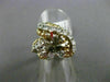 ESTATE LARGE 1.25CT DIAMOND 14KT TWO TONE GOLD 3D HEART SHAPE SEMI MOUNT RING