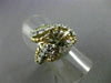 ESTATE LARGE 1.25CT DIAMOND 14KT TWO TONE GOLD 3D HEART SHAPE SEMI MOUNT RING