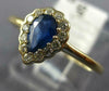 .66CT DIAMOND & AAA SAPPHIRE 14KT YELLOW GOLD 3D PEAR SHAPE HALO ENGAGEMENT RING