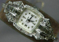 ANTIQUE HAMILTON 2.0CT OLD MINE DIAMOND PLATINUM CLASSIC ART DECO WATCH #22125