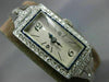 ANTIQUE 1.42CT OLD MINE DIAMOND & AAA SAPPHIRE PLATINUM 3D ART DECO WATCH #21967
