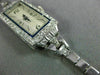 ANTIQUE 1.42CT OLD MINE DIAMOND & AAA SAPPHIRE PLATINUM 3D ART DECO WATCH #21967