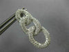 LARGE 1.32CT DIAMOND 18K WHITE GOLD 3D MULTI ROW LOVE KNOT OVAL HANGING EARRINGS