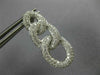 LARGE 1.32CT DIAMOND 18K WHITE GOLD 3D MULTI ROW LOVE KNOT OVAL HANGING EARRINGS
