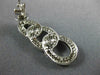 LARGE 1.32CT DIAMOND 18K WHITE GOLD 3D MULTI ROW LOVE KNOT OVAL HANGING EARRINGS