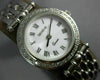 GENEVE .82CT DIAMOND 14KT WHITE GOLD ROUND CLASSIC ROMAN NUMERAL WATCH #20446
