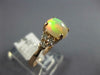 ESTATE 1.22CT DIAMOND & AAA OPAL 14KT ROSE GOLD 3D OVAL & ROUND CLASSIC FUN RING