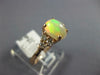 ESTATE 1.22CT DIAMOND & AAA OPAL 14KT ROSE GOLD 3D OVAL & ROUND CLASSIC FUN RING