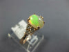 ESTATE 1.22CT DIAMOND & AAA OPAL 14KT ROSE GOLD 3D OVAL & ROUND CLASSIC FUN RING