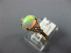 ESTATE 1.22CT DIAMOND & AAA OPAL 14KT ROSE GOLD 3D OVAL & ROUND CLASSIC FUN RING