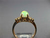 ESTATE 1.22CT DIAMOND & AAA OPAL 14KT ROSE GOLD 3D OVAL & ROUND CLASSIC FUN RING