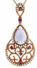 ESTATE 2.48CT DIAMOND & AAA AMETHYST 14KT ROSE GOLD FILIGREE HEART LOVE PENDANT