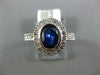 1.82CT DIAMOND & AAA SAPPHIRE 14KT WHITE GOLD OVAL HALO FILIGREE ENGAGEMENT RING
