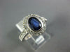 1.82CT DIAMOND & AAA SAPPHIRE 14KT WHITE GOLD OVAL HALO FILIGREE ENGAGEMENT RING