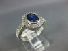 1.82CT DIAMOND & AAA SAPPHIRE 14KT WHITE GOLD OVAL HALO FILIGREE ENGAGEMENT RING