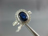 1.82CT DIAMOND & AAA SAPPHIRE 14KT WHITE GOLD OVAL HALO FILIGREE ENGAGEMENT RING