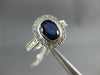 1.82CT DIAMOND & AAA SAPPHIRE 14KT WHITE GOLD OVAL HALO FILIGREE ENGAGEMENT RING