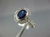 1.82CT DIAMOND & AAA SAPPHIRE 14KT WHITE GOLD OVAL HALO FILIGREE ENGAGEMENT RING