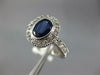 1.82CT DIAMOND & AAA SAPPHIRE 14KT WHITE GOLD OVAL HALO FILIGREE ENGAGEMENT RING