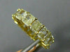 ESTATE WIDE 7.0CT FANCY YELLOW DIAMOND 18K YELLOW GOLD ETERNITY ANNIVERSARY RING