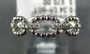 ESTATE .08CT DIAMOND 14KT WHITE GOLD OVAL LINK DESIGN WEDDING ANNIVERSARY RING